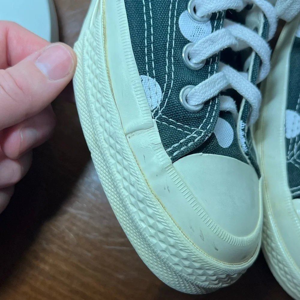 Comme des Garçons PLAY×Converse Chuck Taylor All Star High-Top Sneakers Size 7 - Picture 5 of 9
